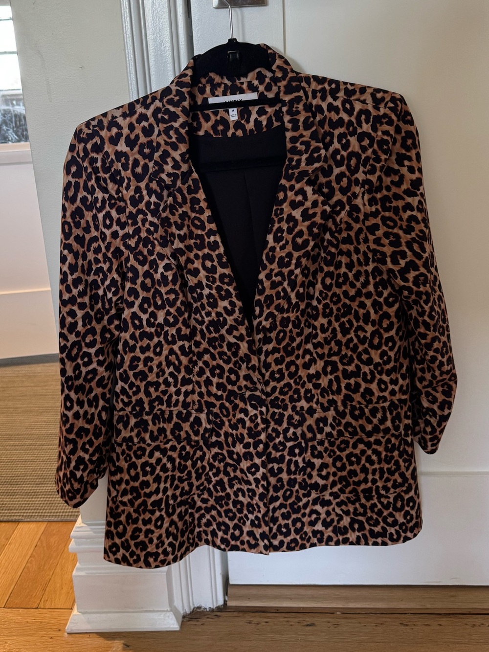 Likely Leopard Print Women's Blazer Jacket - Brown/Black M